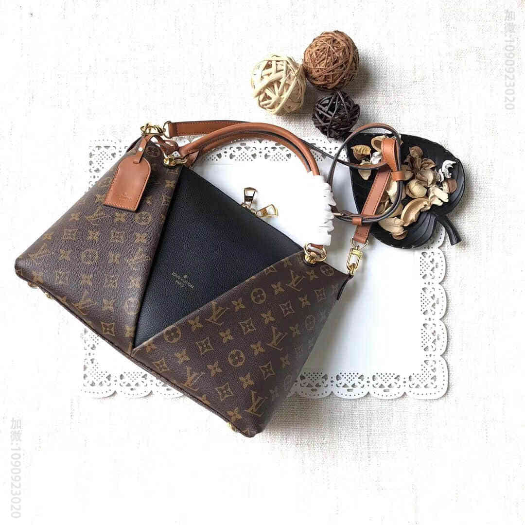 LV路易威登 V TOTE MM老花拼接手提包 M43948