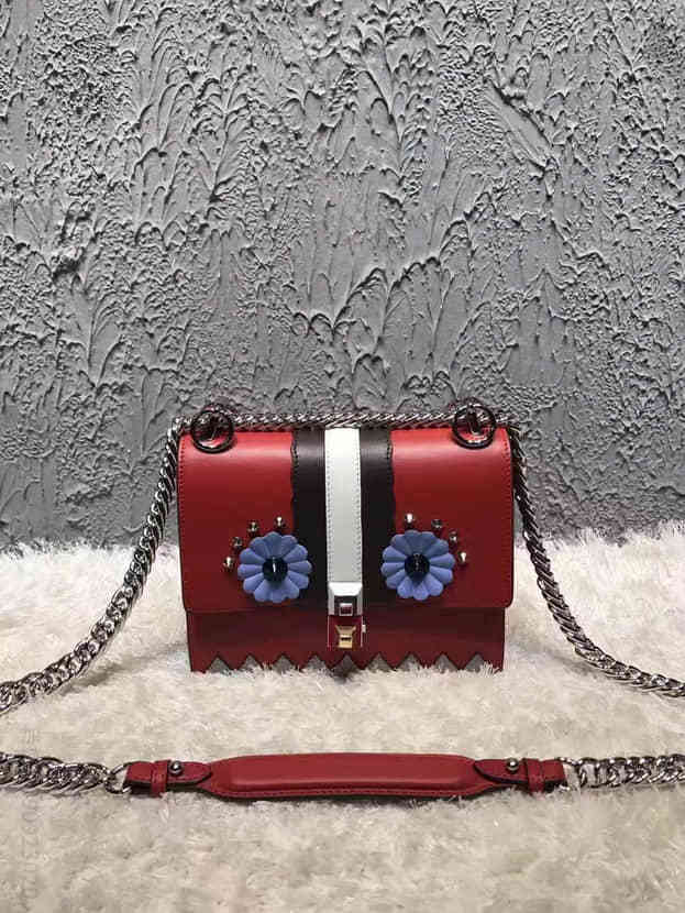 2017早春新款FENDI KANI迷你卡通图案款斜挎包 芬迪柳钉链条包381#
