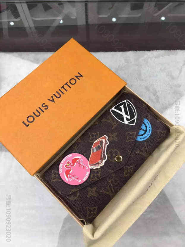 LV M62147 路易威登SARAH 钱夹 Monogram涂层帆布Nic...