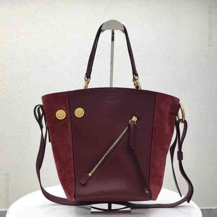 专柜同款 Chloe 3s1281 Myer中号两用单肩包 克洛伊 女士Bags枣红色