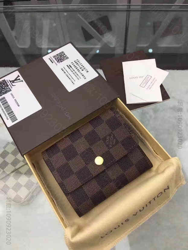 官网同款 LV N63242 路易威登 Anais钱夹Damier Eben...