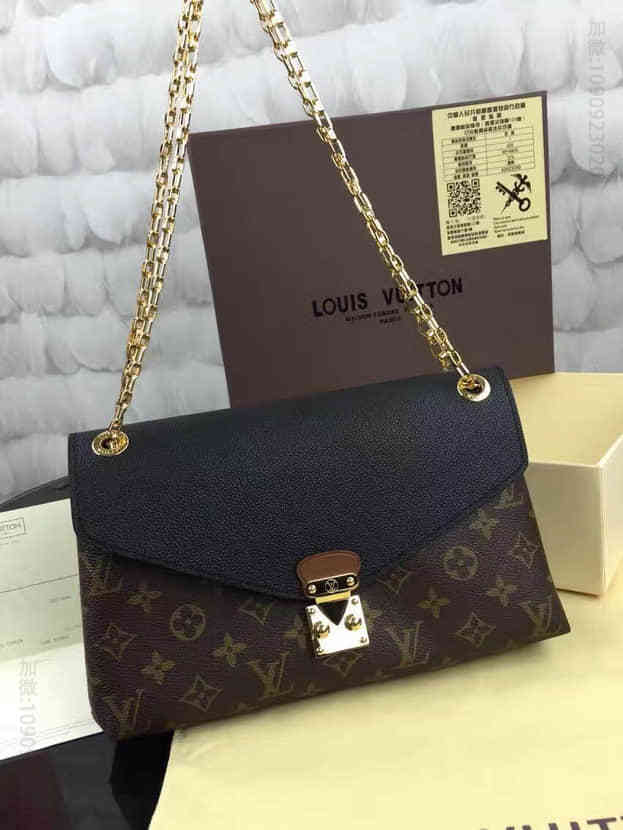 官网同款 LV M41223 路易威登pallas chaln手袋 Monogram帆布 链条包