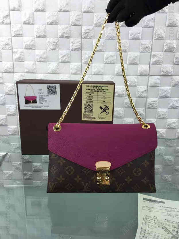 专柜同款 LV M41468 路易威登pallas chaln手袋 Monogram 帆布肩背包
