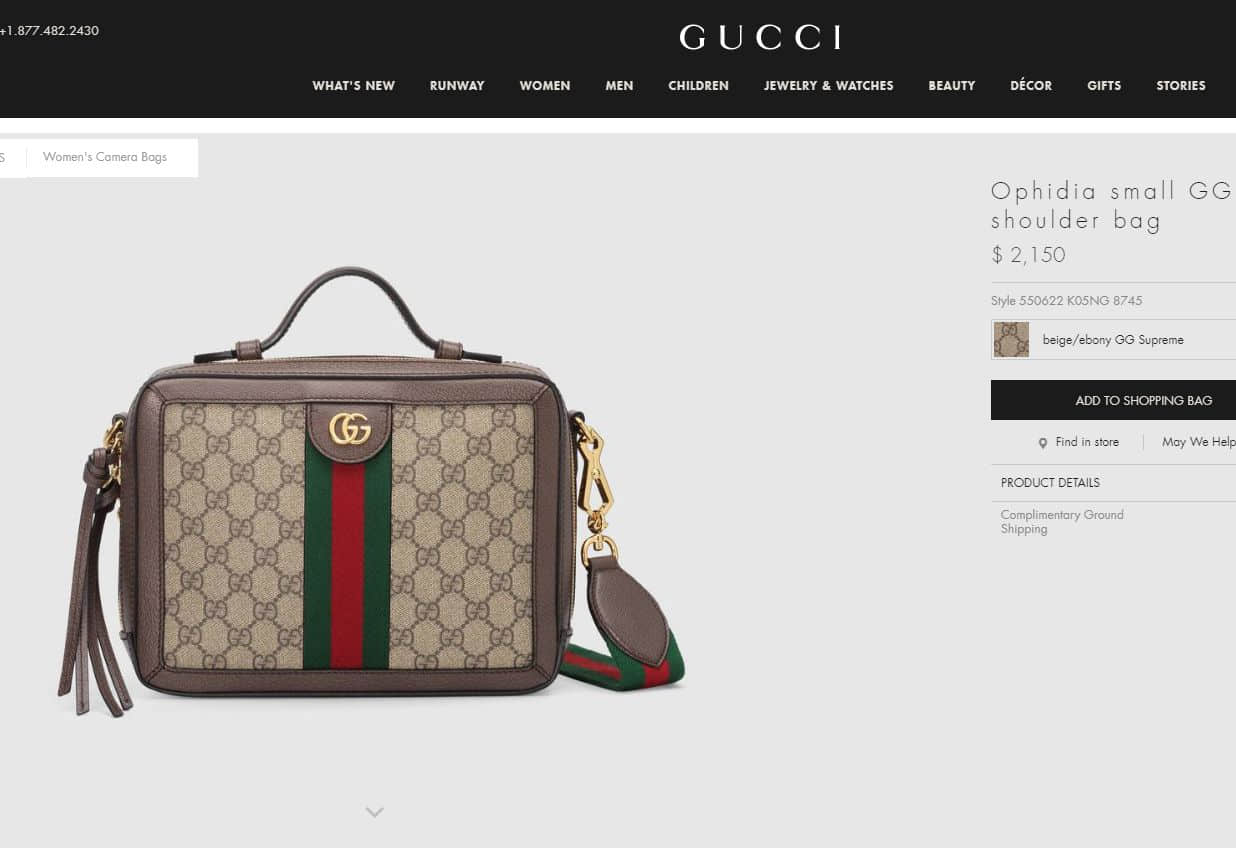 Gucci古驰/Ophidia small GG shoulder bag ...