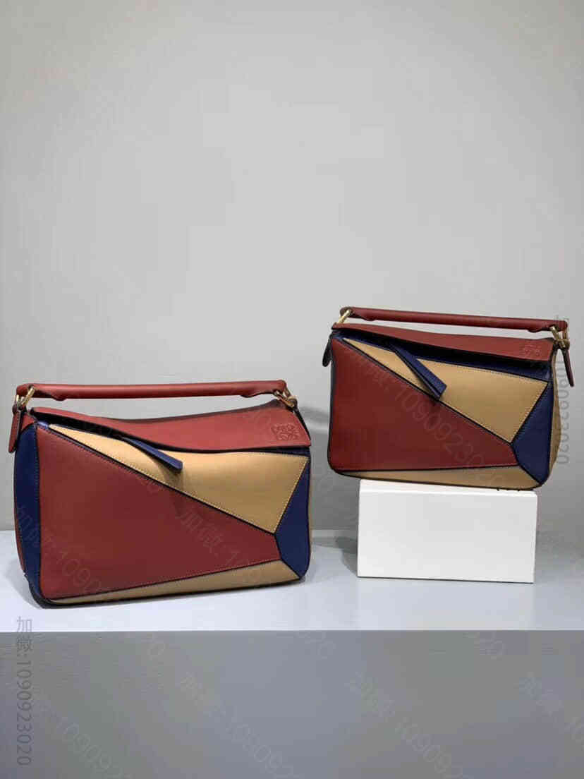 LOEWE/罗意威 玄枣拼Puzzle几何包