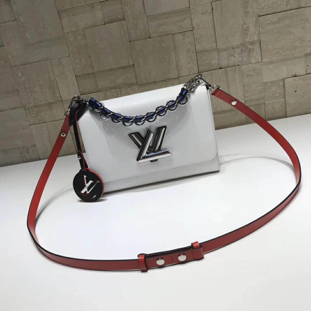 Louis Vuitton 单肩女包LV/路易威登 18年冬季新款水波纹Twist中号手袋 LV女包 路易威登斜跨包 图片 