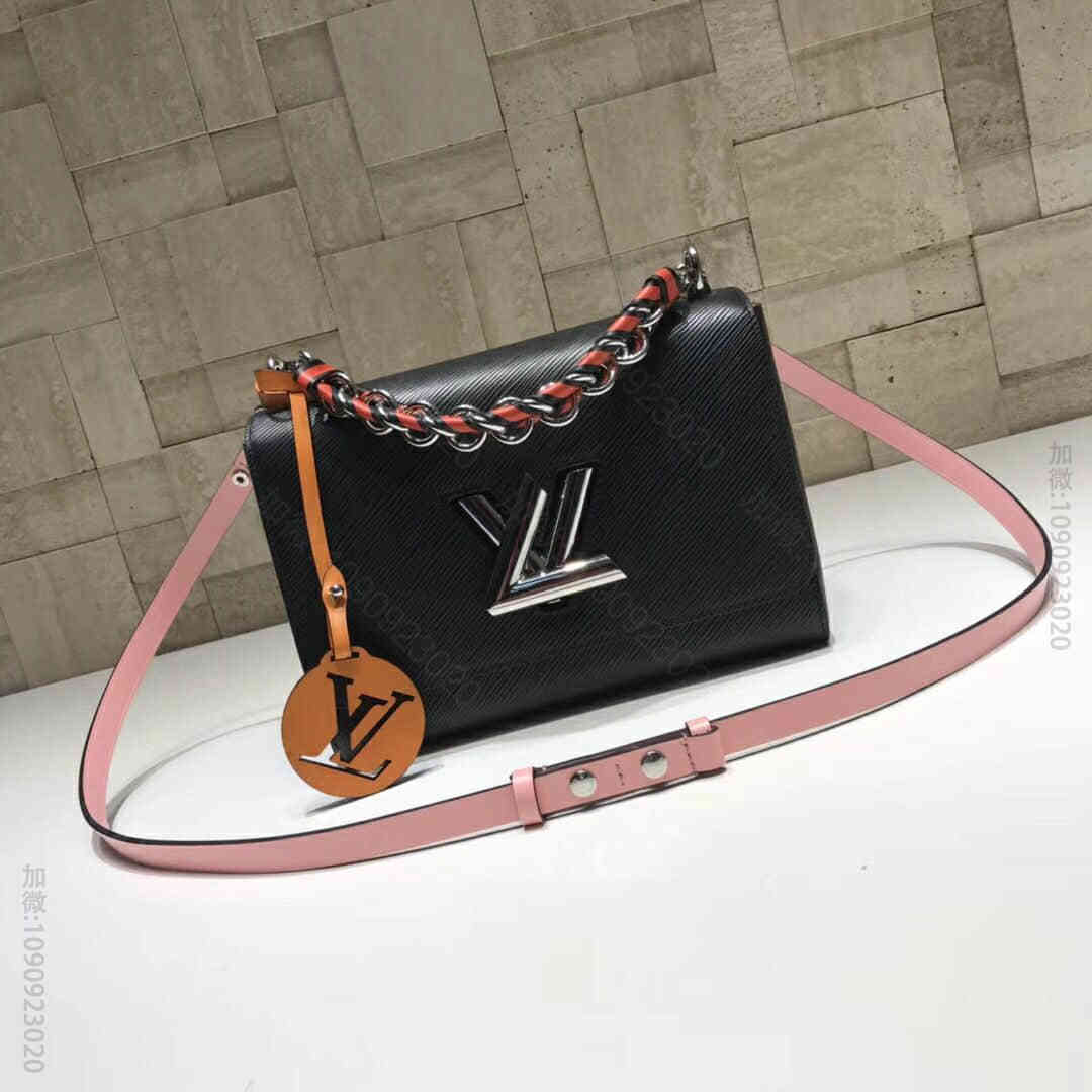 LV/路易威登 18年冬季新款水波纹Twist中号手袋 M52503