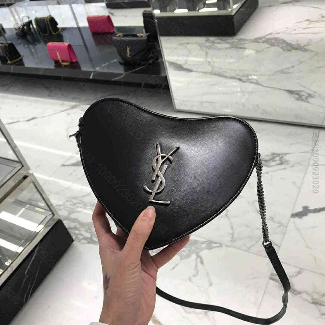 圣罗兰/ysl CŒUR 复古黑色爱心形链条包 540694