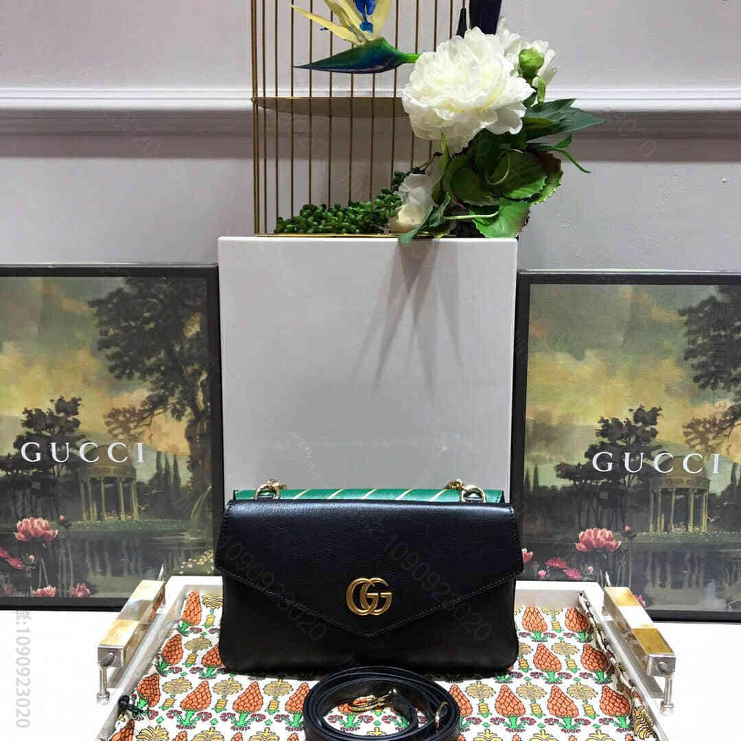 Gucci古驰/ 水晶虎头中号双面肩背包 524822