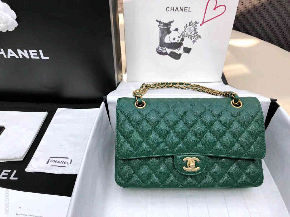 Chanel/香奈儿 18年早春新色【橄榄绿】INCAS 胎牛小球