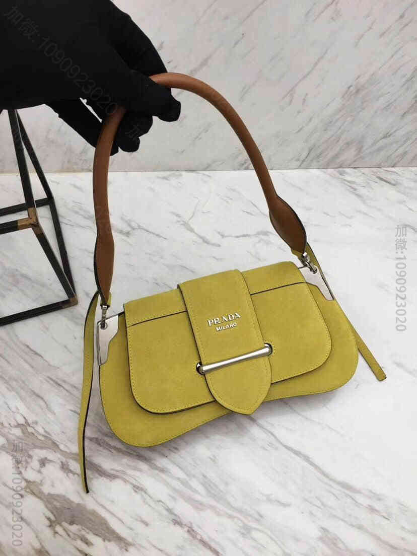 普拉达/Prada Sidonie 麂皮包 1BD168