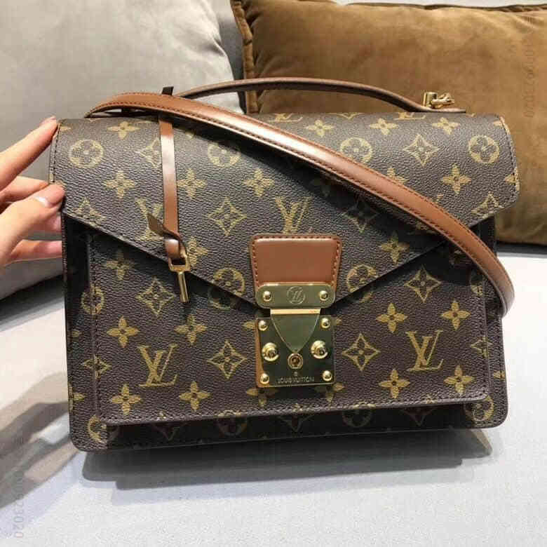 LV路易威登 中古老花色公文邮差包