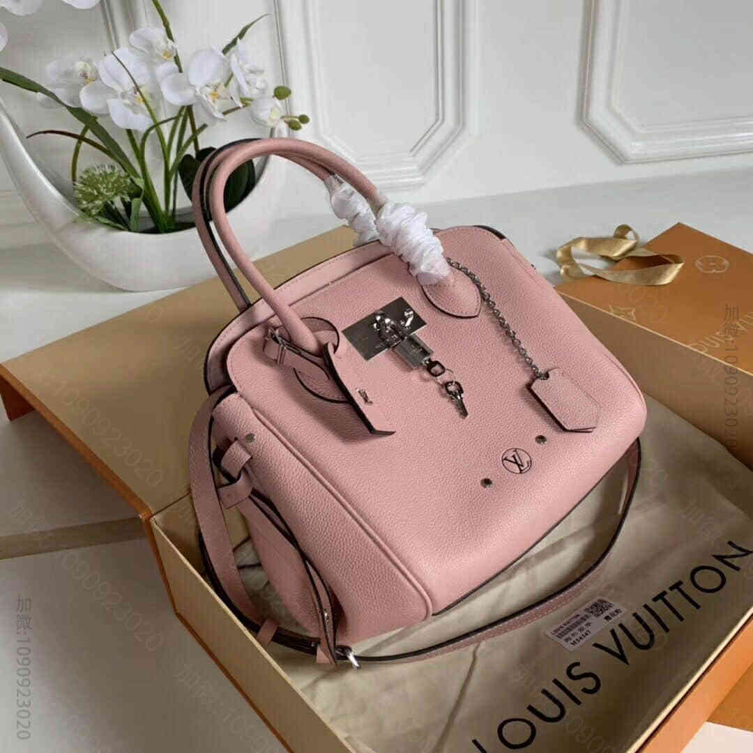 LV/路易威登 18新款 MILLA小号中号锁头牛皮手提单肩女包 M5434...