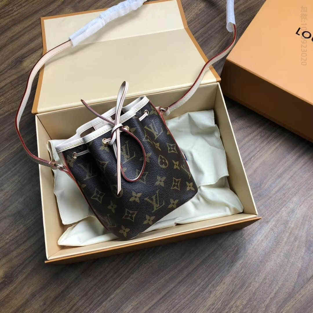 LV女包 路易威登NANO NOE 迷你水桶包 单肩斜挎包 M41346