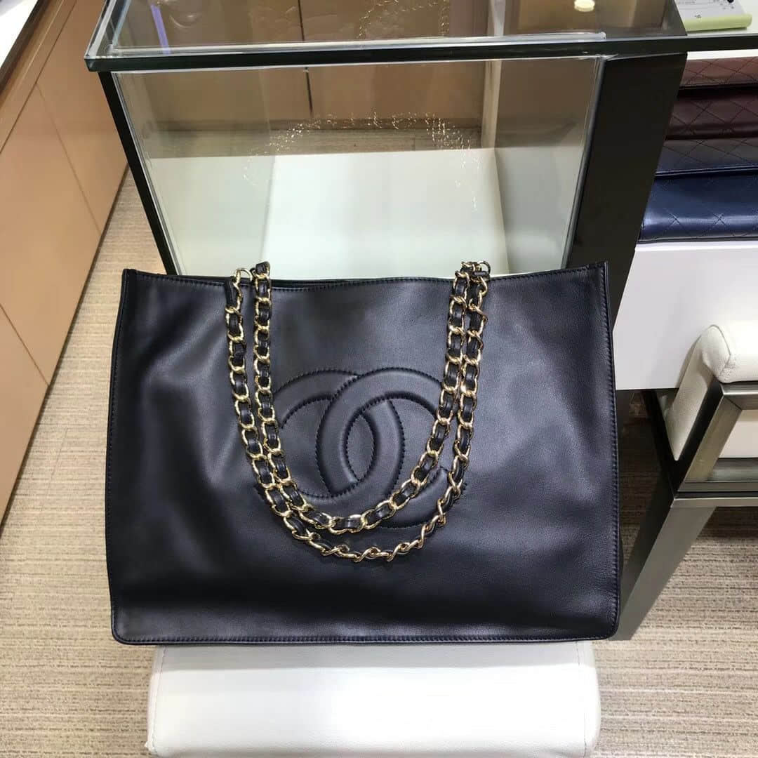 高仿香奈儿女士购物袋 香奈儿女士购物袋 Chanel Shopping bag A078009 小胎牛New18秋冬软包版GXT子母包 