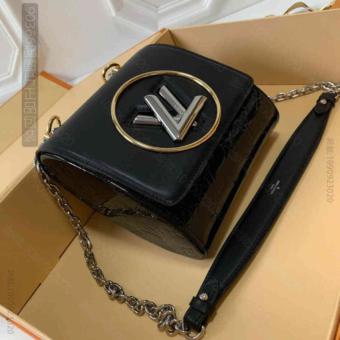 LV路易威登女包19新款Pochette Twist手袋女士链条包单肩包 M...