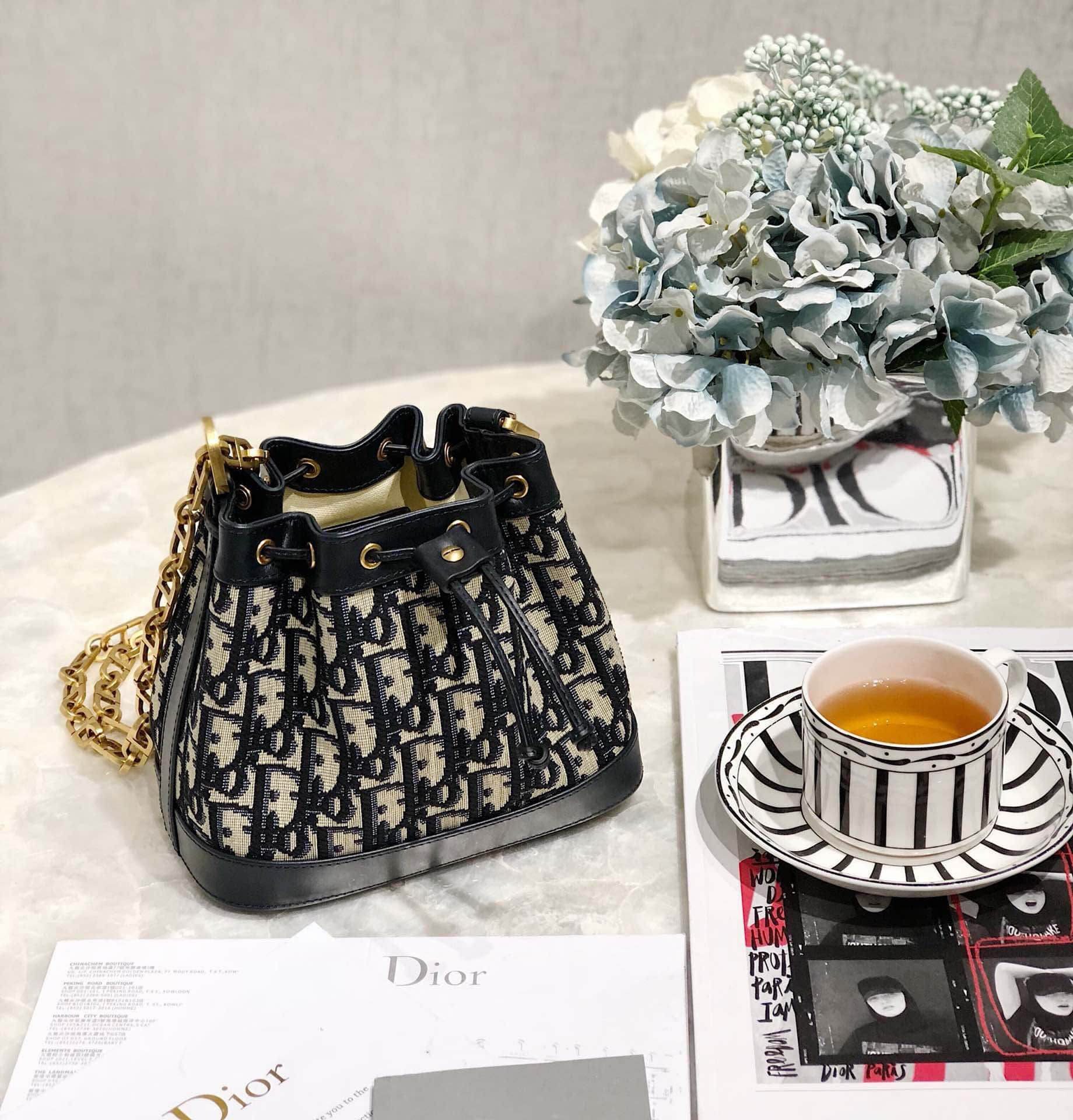 Dior/迪奥 Oblique帆布小福袋/水桶包