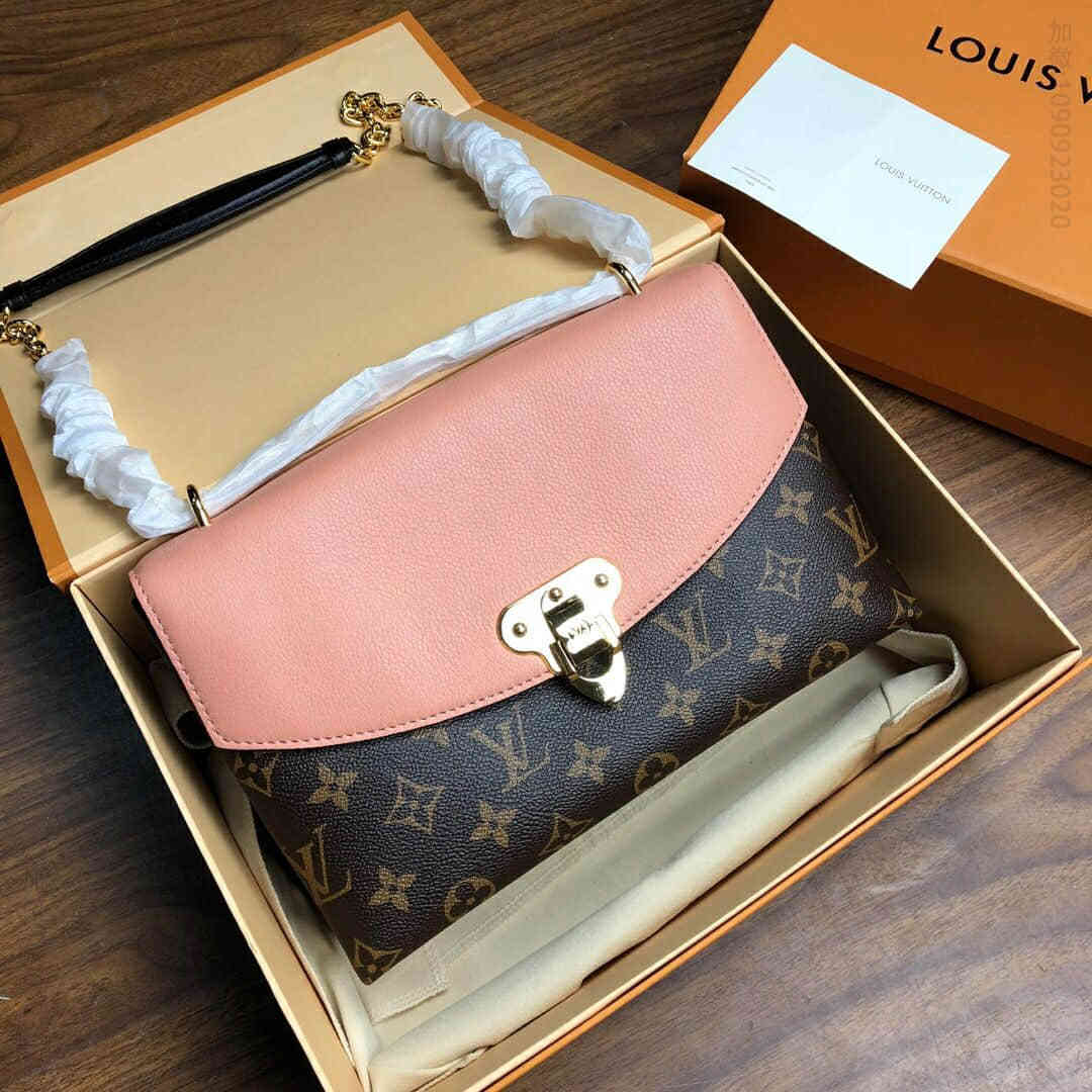 LV/路易威登SAINT PLACIDE链条包老花翻盖单肩斜跨包 M44274