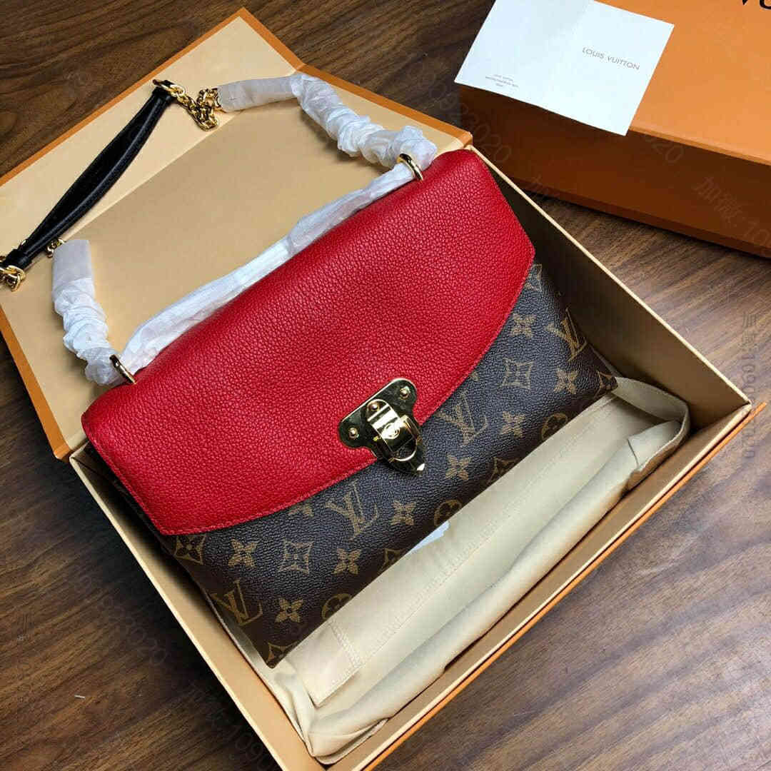 LV/路易威登SAINT PLACIDE链条包老花翻盖单肩斜跨包 M4371...