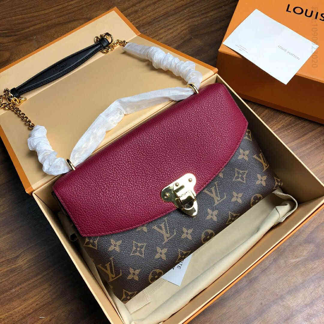 LV/路易威登SAINT PLACIDE链条包老花翻盖单肩斜跨包 M43715