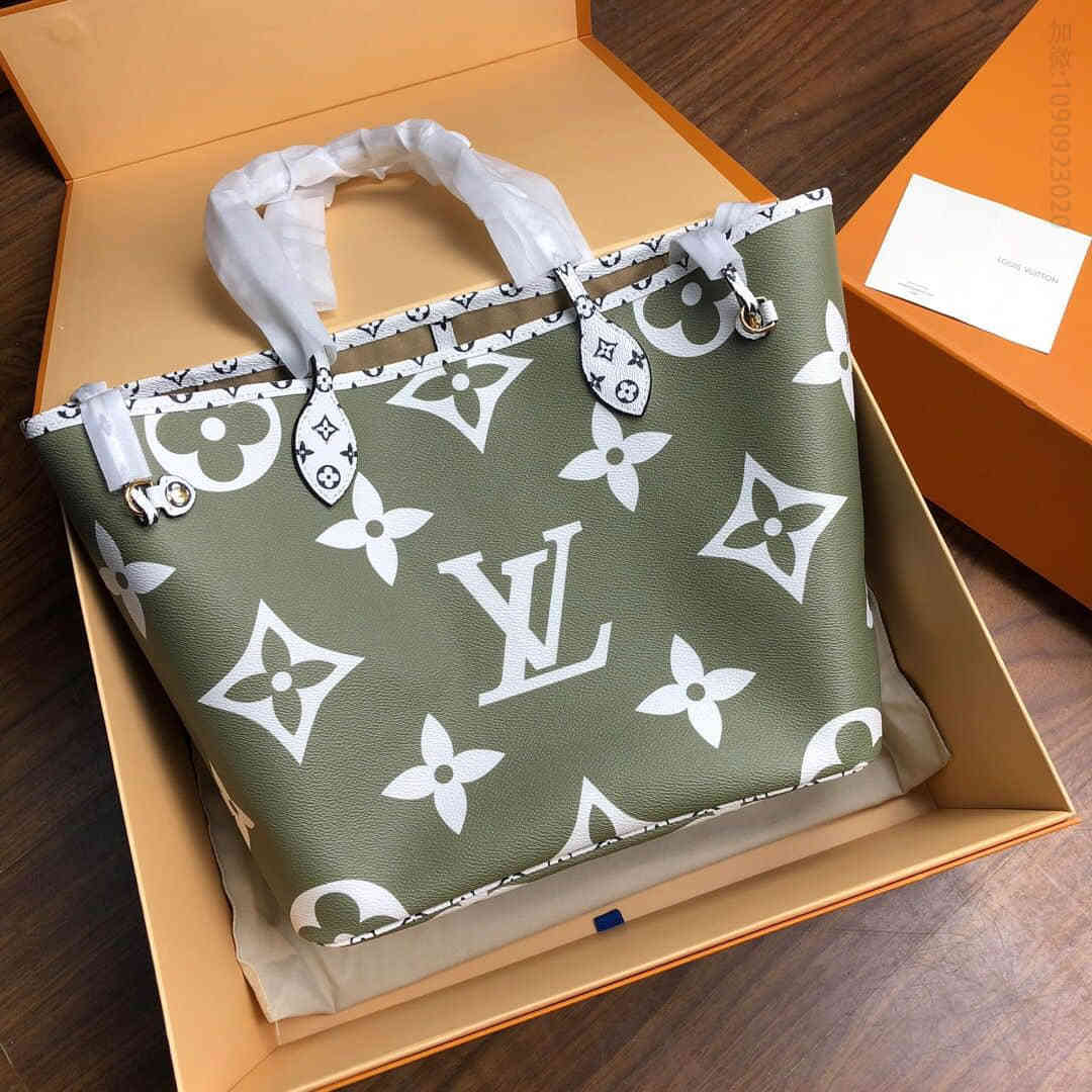 LV/路易威登 NEVERFULL 中号购物袋 M41177 绿拼色