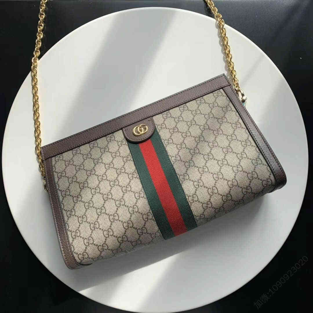 / Ophidia双G印花帆布图案链条包单肩包斜挎包女包 503876