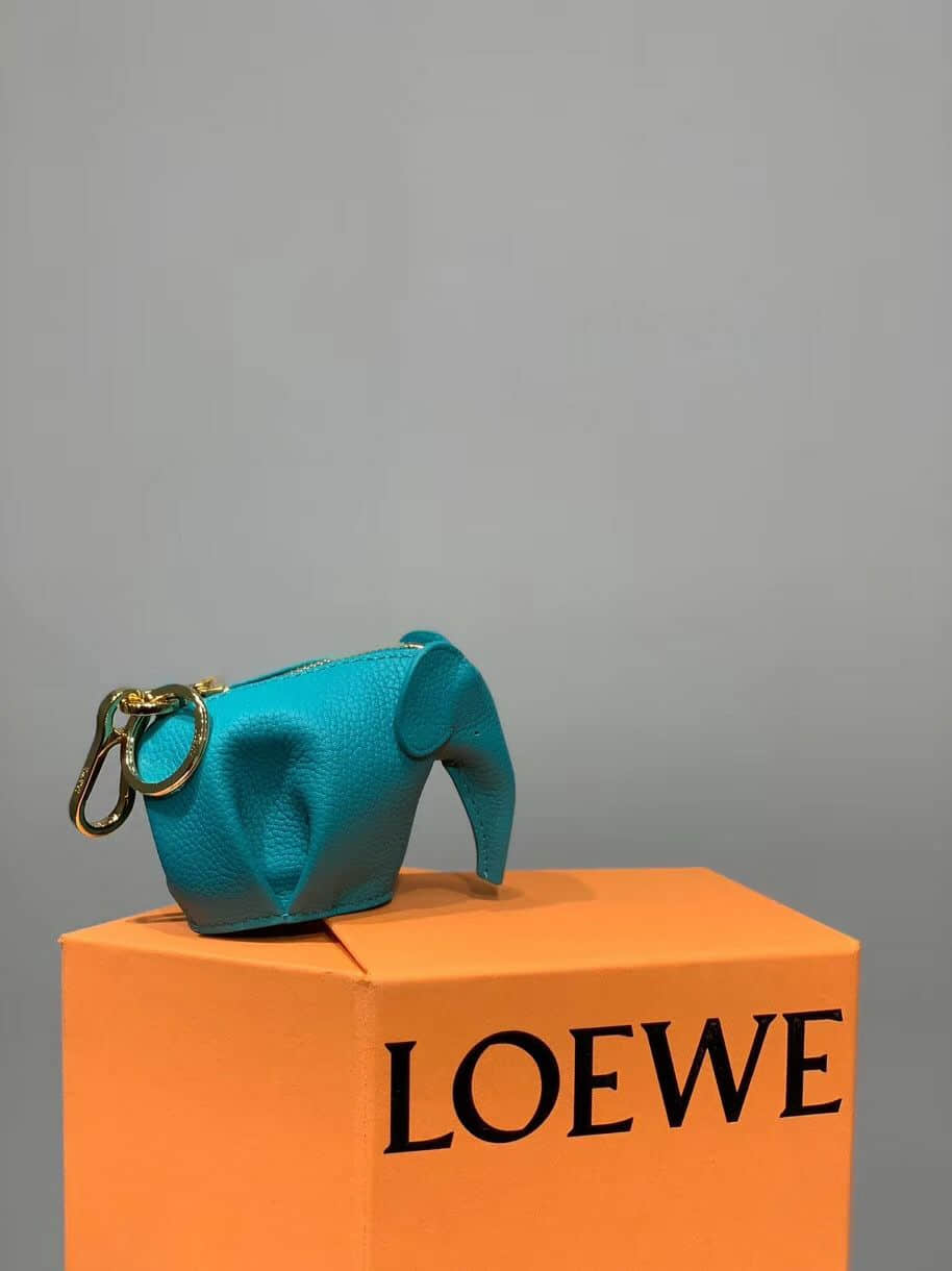 罗意威/Loewe 松石绿 Elephant Charm小象挂饰