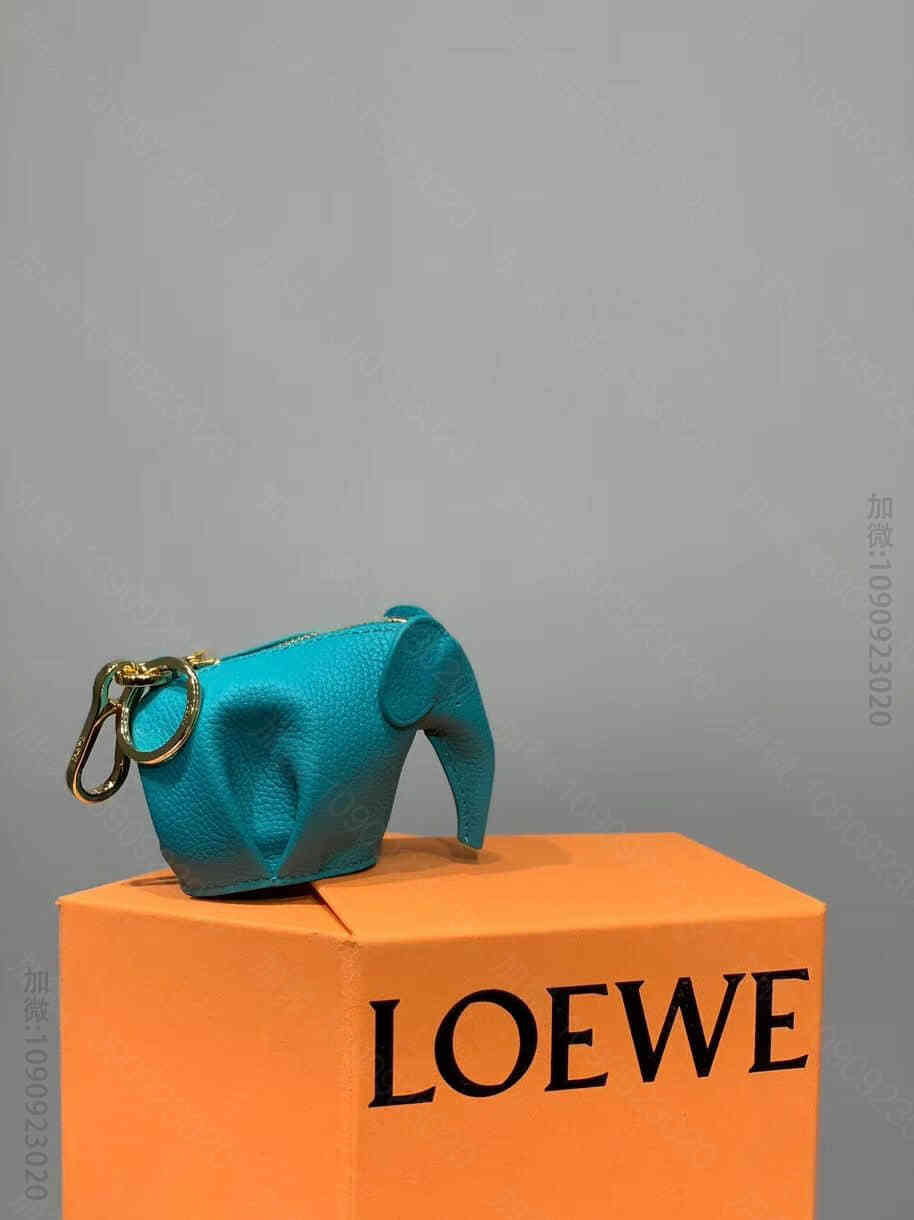 罗意威/Loewe 松石绿 Elephant Charm小象挂饰
