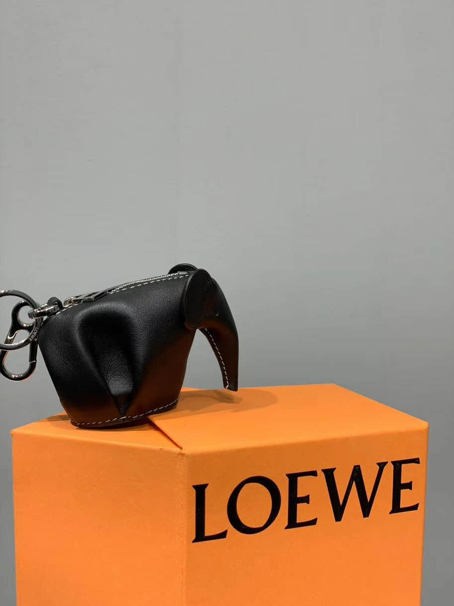 精品罗意威钥匙包 罗意威/Loewe 黑色 Elephant Charm小象挂饰 