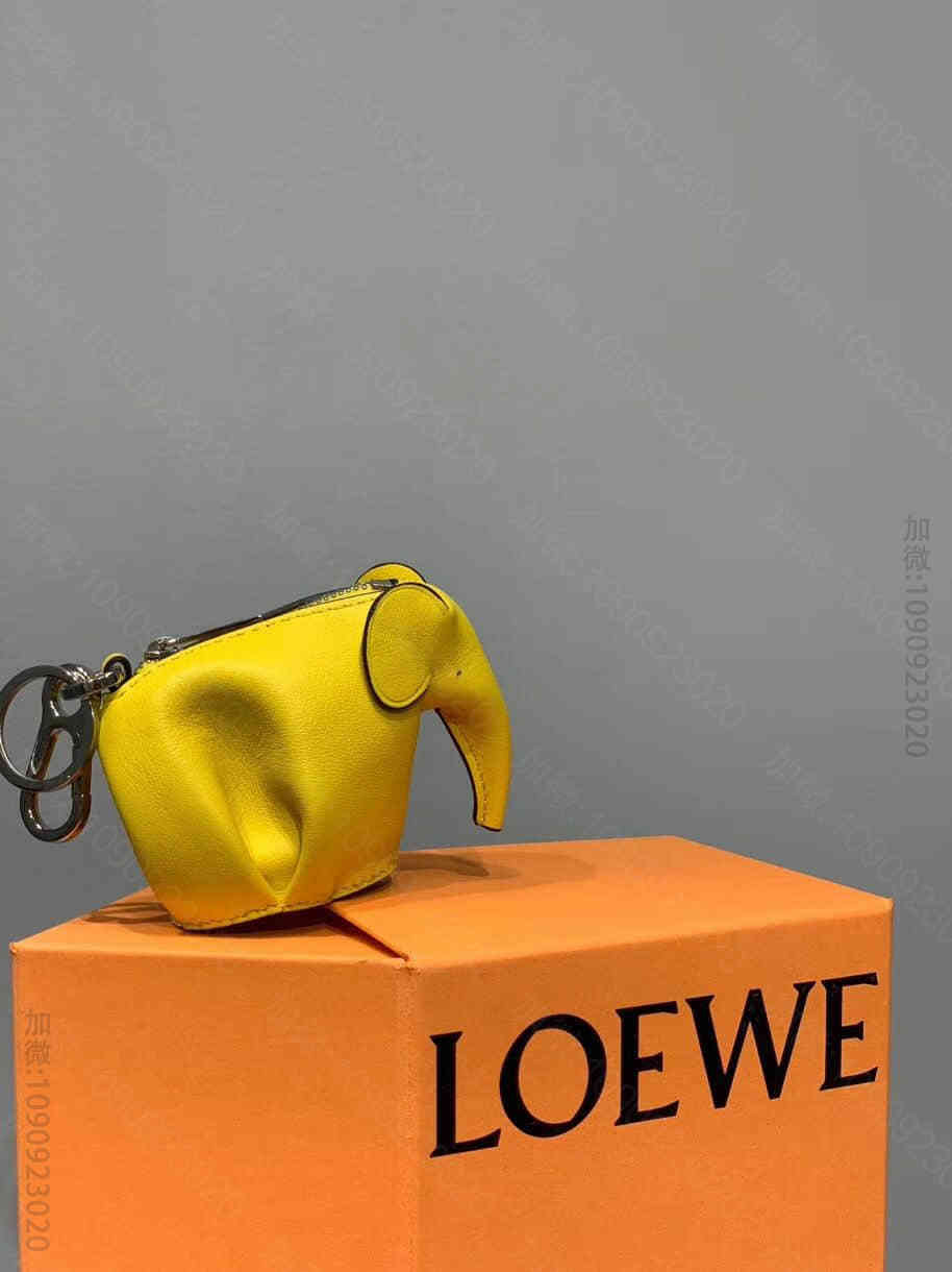 罗意威/Loewe 柠檬黄 Elephant Charm小象挂饰