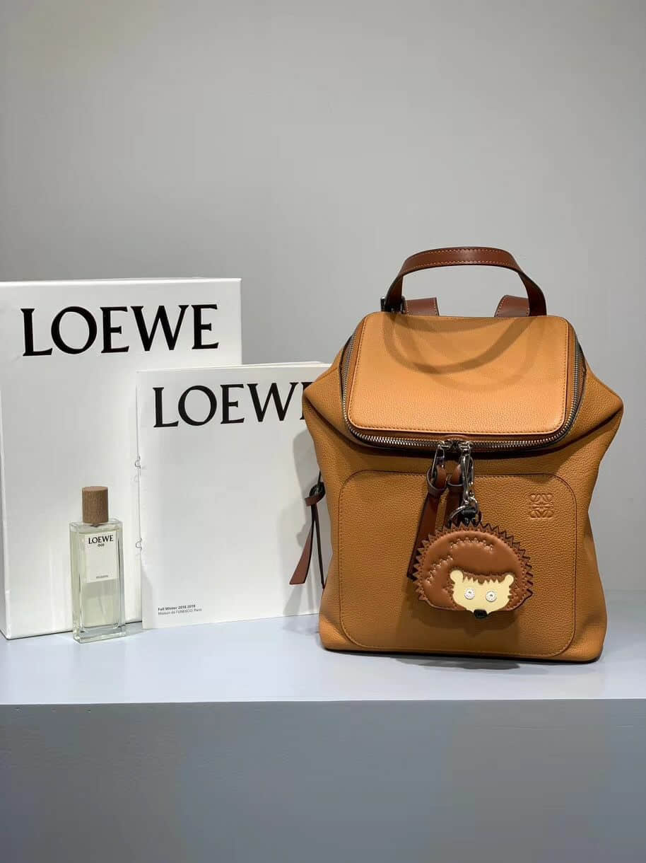 Loewe/罗意威 焦糖棕 戚薇同款Goya系列双肩背包