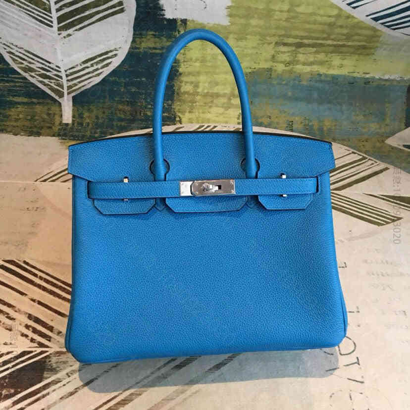 Hermes/爱马仕 Birkin 30cm togo皮 坦桑尼亚 蜜蜡线手...