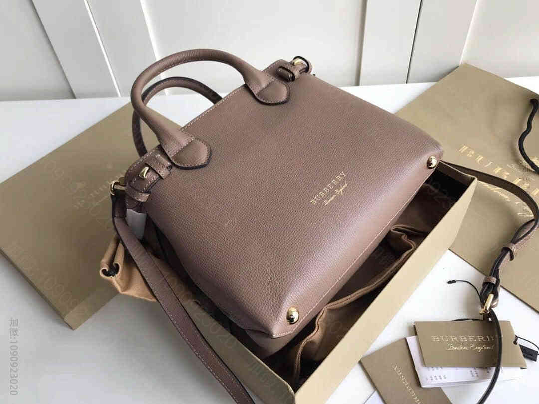 Burberry/博柏利 The Banner托特 House 格纹拼皮革班...