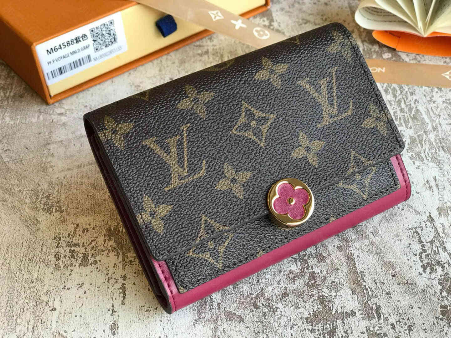 高仿路易威登钱夹 LV/路易威登 Flore短款钱夹 M64588 高仿路易威登钱夹网站 M64588