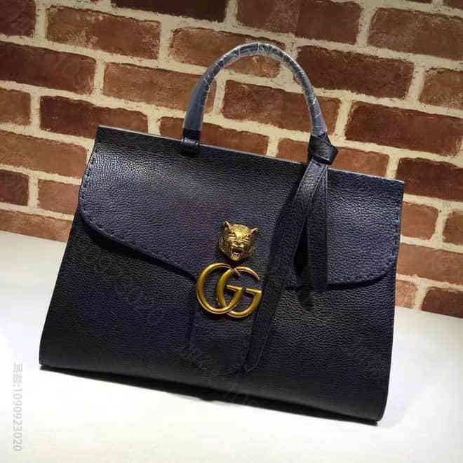 Gucci古驰 新款专柜品质 款号409155黑皮 原版皮质，实物实拍！