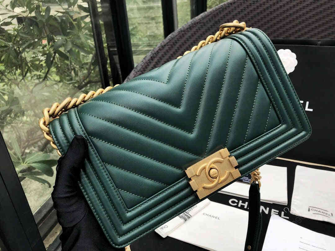 Chanel/香奈儿 正品尾皮 Leboy 25cm Napa牛皮 V纹