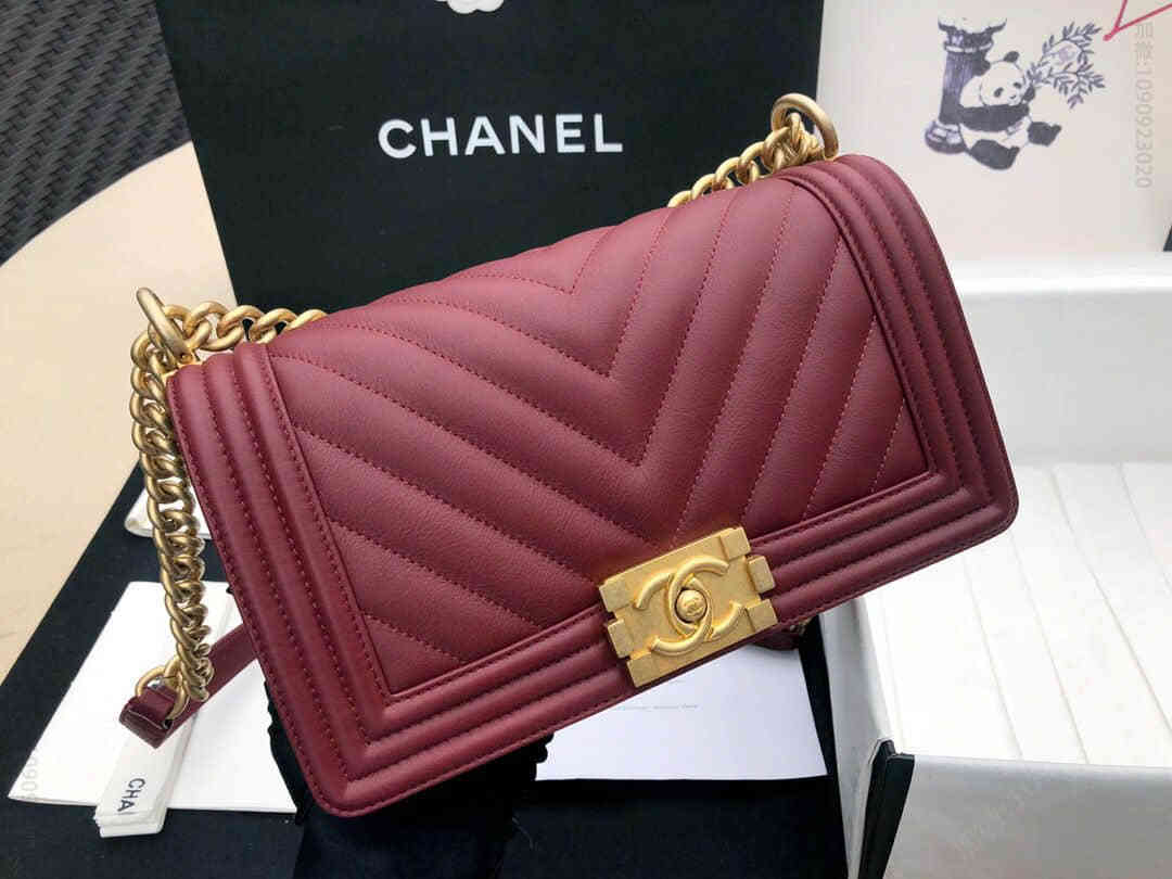 Chanel/香奈儿 正品尾皮 Leboy 25cm Napa牛皮 V纹