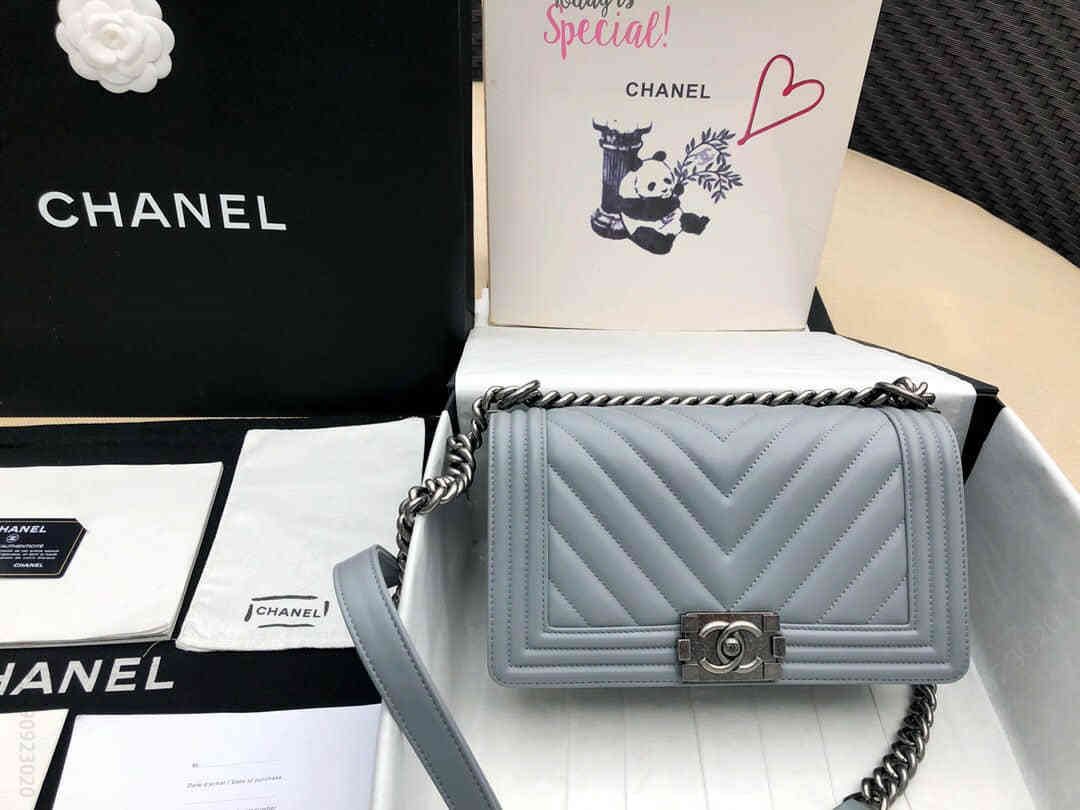 Chanel/香奈儿 正品尾皮 Leboy 25cm Napa牛皮 V纹