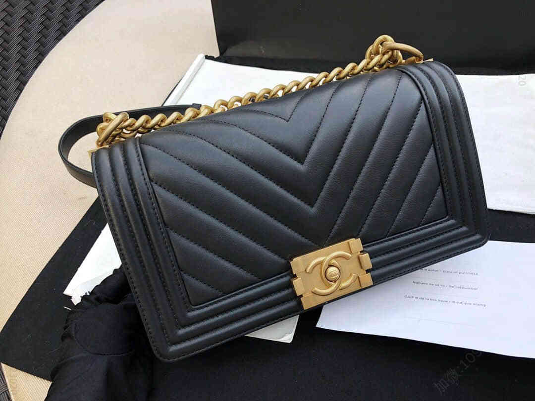 Chanel/香奈儿 正品尾皮 Leboy 25cm Napa牛皮 V纹