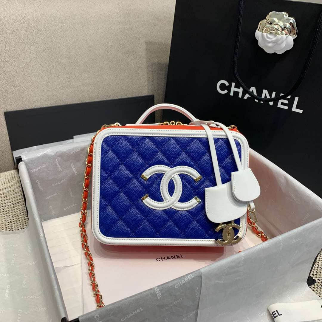 Chanel/香奈儿 最新三拼色C盒子包 相机包