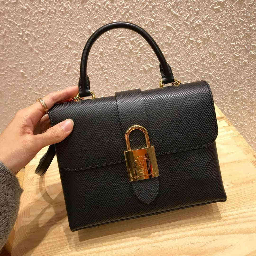 LV Locky BB锁头扣水波纹手提包邮差包 M52880