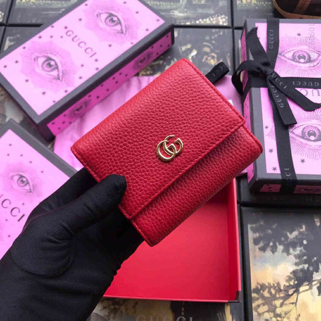 Gucci古驰/小号双G金属钱包 546584全皮