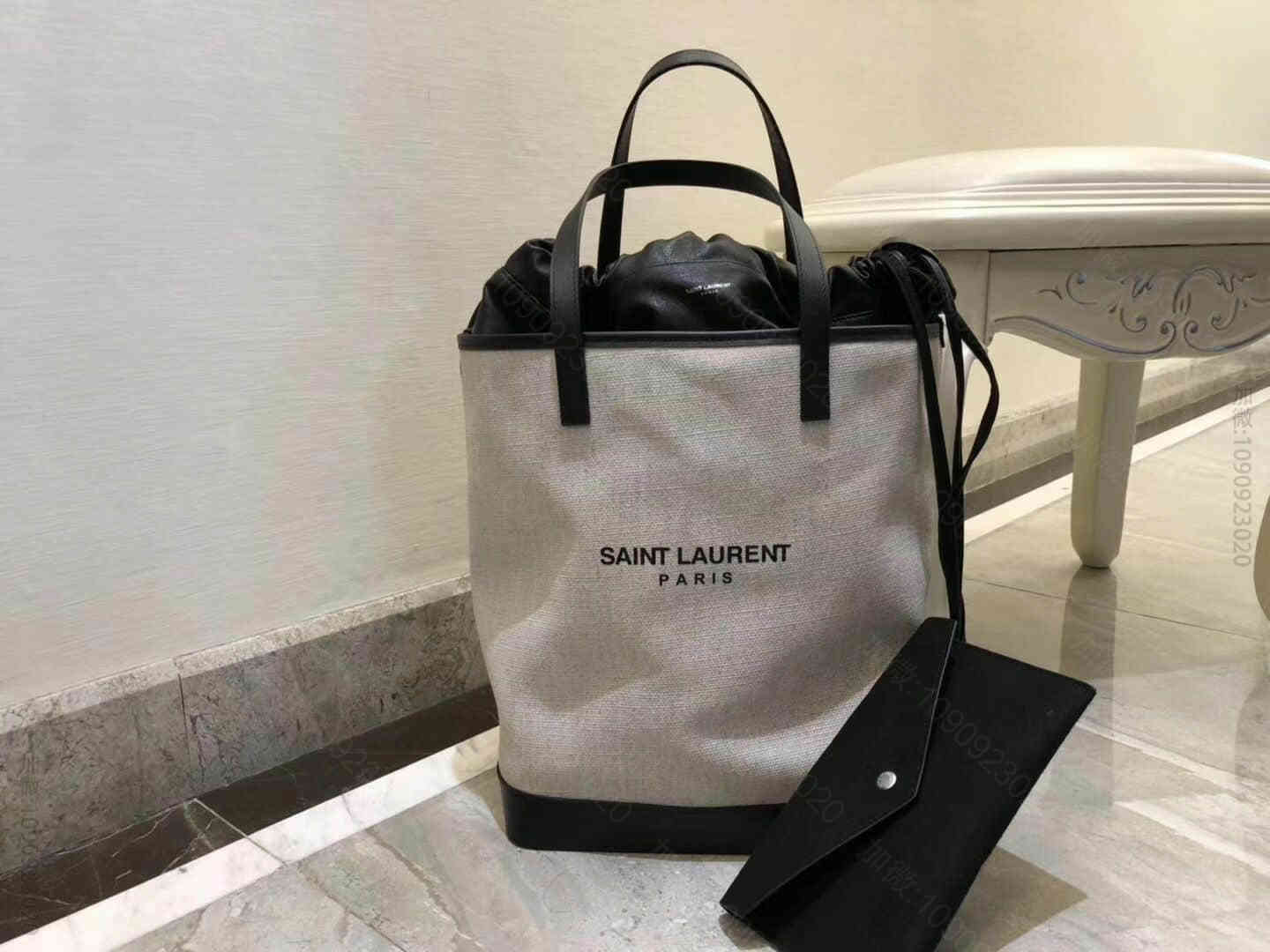 YSL/圣罗兰 TEDDY 班达那亚麻帆布购物袋 551595