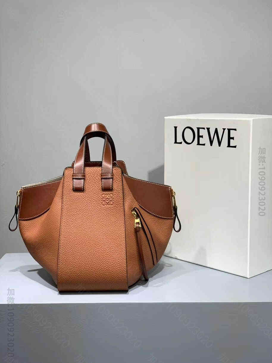 罗意威/Loewe 网红焦糖色大荔枝纹hammock 29CM吊床包