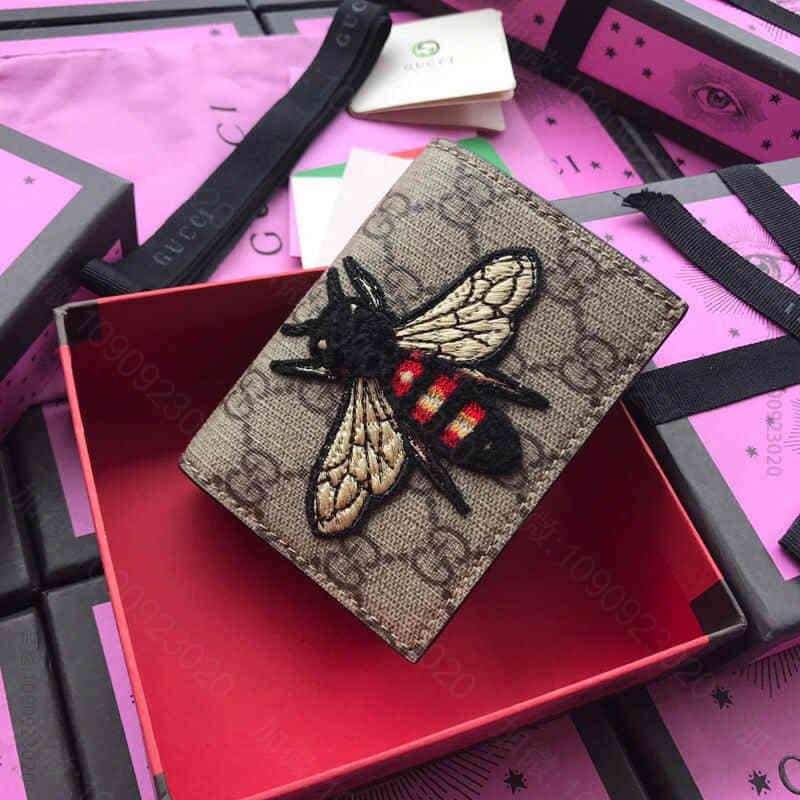 Gucci古驰/456867pvc蜜蜂小卡包