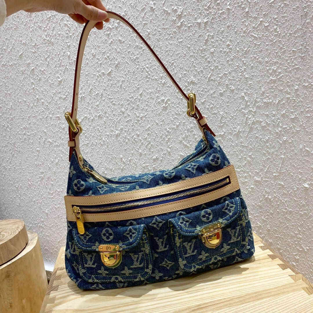 LV/路易威登 中古绝版限量款牛仔系列单肩包