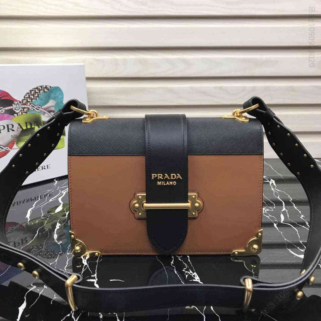 Prada/普拉达 Cahier大号皮革手袋 1BD178