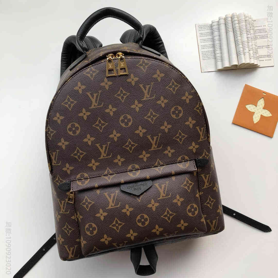 Louis Vuitton/路易威登2023新款早夏LV中号老花拉链双肩包M41561