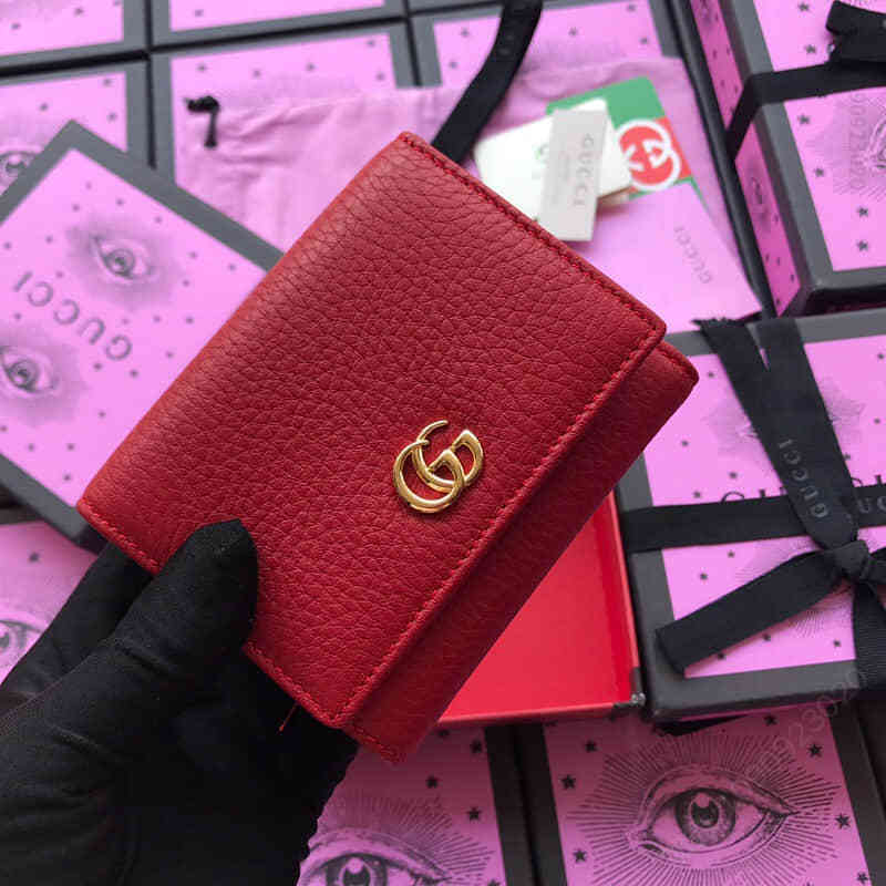 Gucci古驰/474746大红全皮