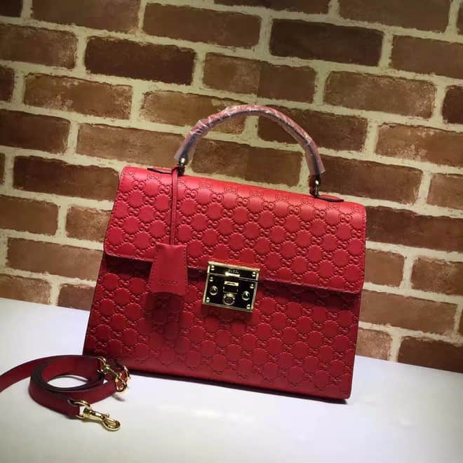 Gucci古驰 专柜品质 新款手提包 原版皮质 实物实拍 款号428208红...